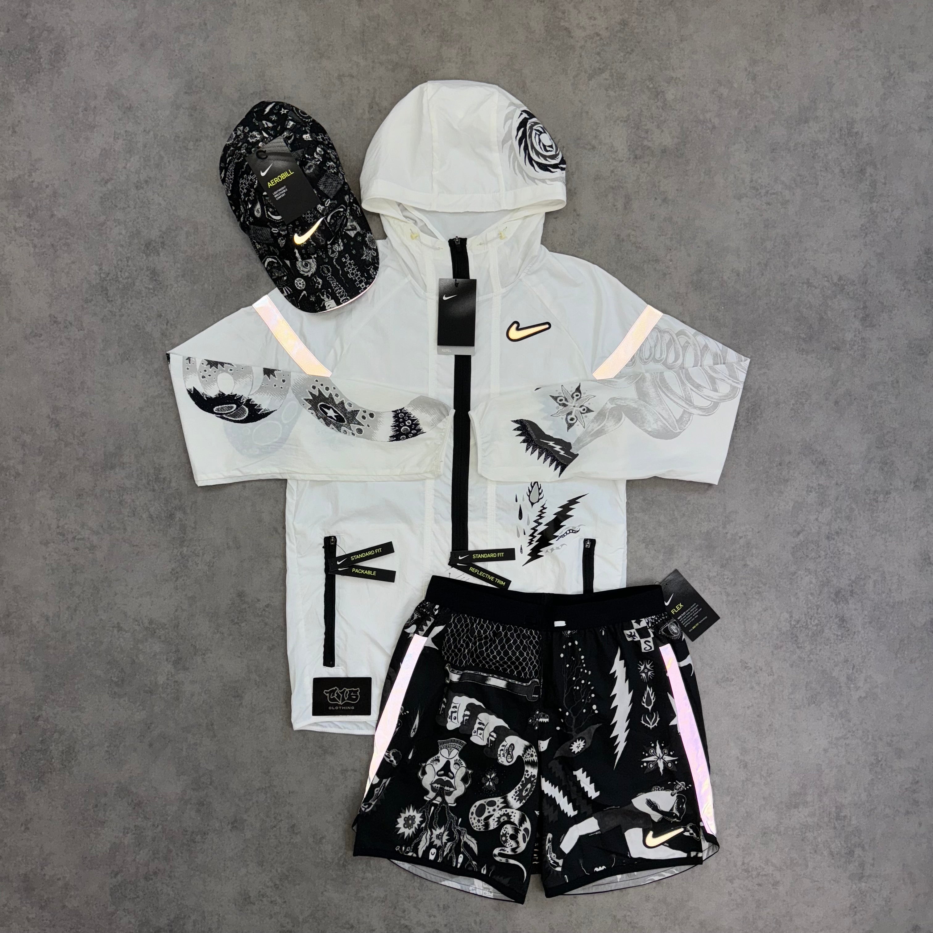 Nike Tokyo Dragon Windrunner, Flex Stride & Cap Set - White/Black – T15  Clothing