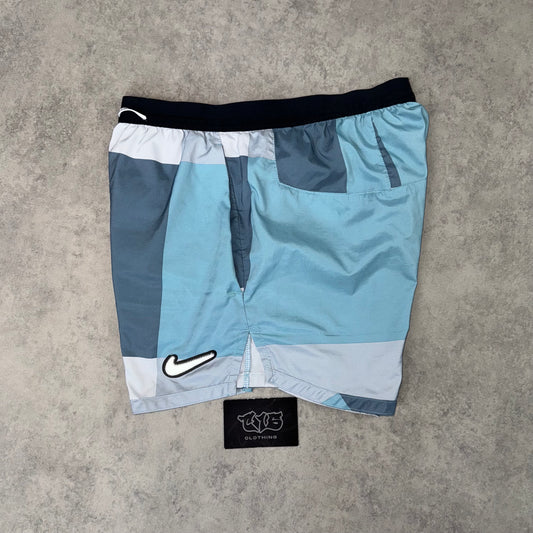 Nike WildRun Patchwork 5” Flex Stride Shorts - Blue Panel