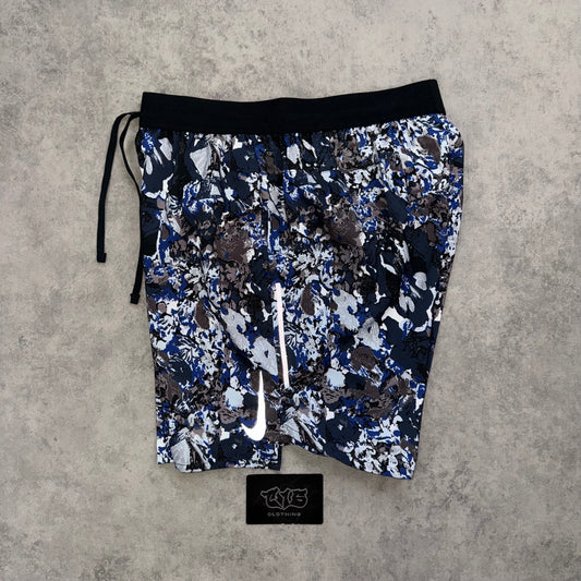 Nike Floral 7” Flex Stride Shorts - Navy/Grey